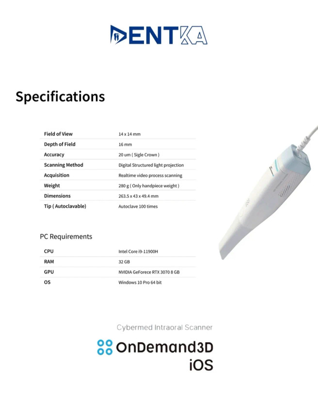 اسکنر دهانی حرفهای OnDemand3D iOS