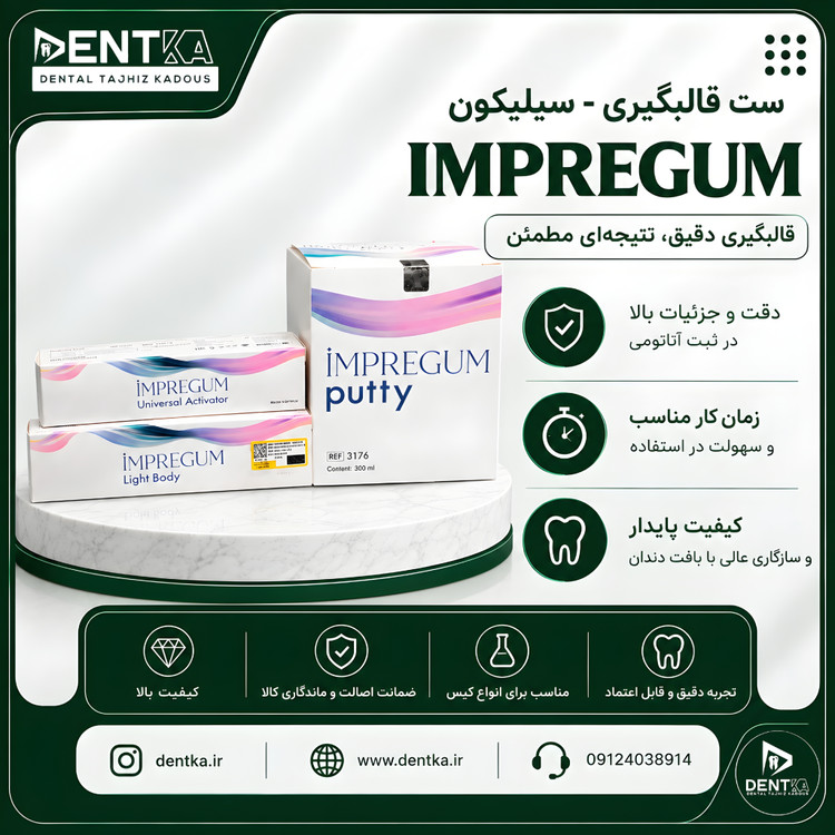 ست قالبگیری سی سیلیکون ایمپرگام شامل پوتی و لایت بادی